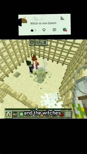 EPIC Showdown: Iron Golem vs Witches vs HEROBRINE! 😱 #minecraft #minecraftshorts #shorts