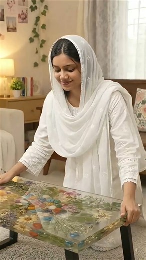 DIY Resin Coffee Table 🌸✨ #ResinTable #ResinArt #DIYResin #ResinCraft #DIYCraft #YouTubeShorts