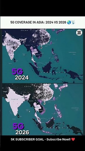 Asia’s 5G coverage in 2024 vs 2026 📡🌏 — the difference is HUGE! #ntn #nttcommunications #singtel