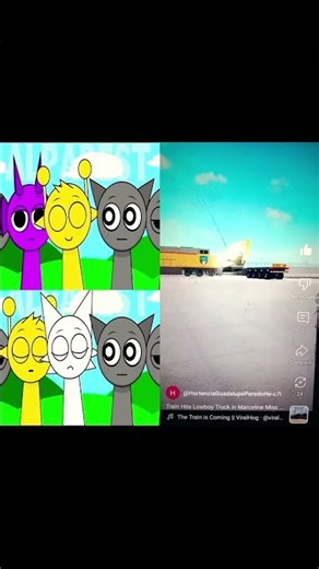 sprunki wenda x Simon x durple F Gray train Hits Lowboy Truck in Marceline Missouri Roblox (Remake)