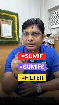 SUMIF, SUMIFS, FILTER #excel #shortsfeed #viralvideo #viral #reels