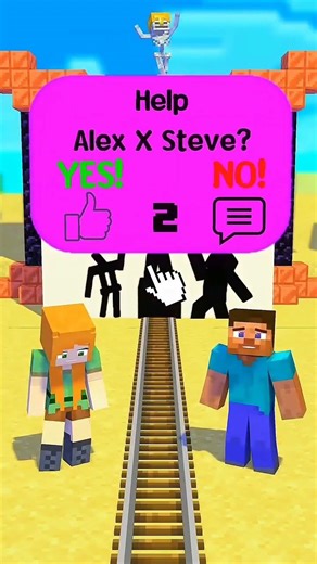 Help Steve X Alex to Complete Puzzles #Minecraft #shorts