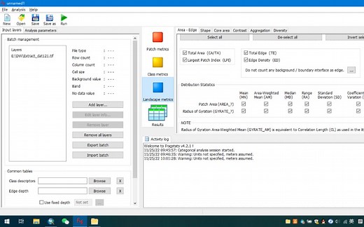 Fragstats 配置文件tutorial