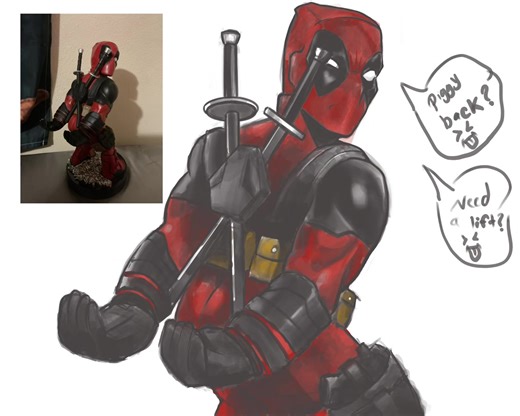 Dynamic Digital Art Speedpaint Featuring Deadpool