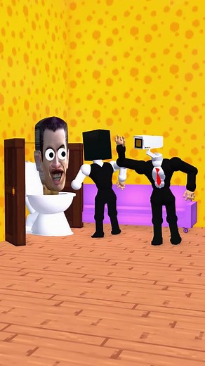 CameraMan and SpeakerMan party 🎉#animation #speakerman #cameraman #skibiditoilet #3danimation #looove #fyp