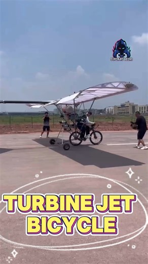 Will this turbineshaft jet bicycle crash? #rcturbine #rcjet #turbinejet #flyingbike #aircraft