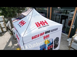 CLK Outdoor, 3x3 Portatif Katlanır Gazebo Tente İHH İçin Özel Yapılan Arama Kurtarma Çadırı Tanıtımı
