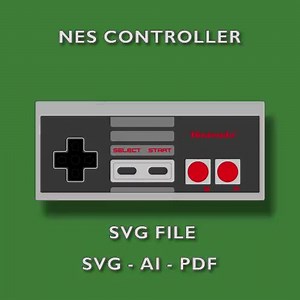 NES Controller Vector File – Digital Download for Laser Cutting, Printing and Illustration - Etsy Canada
