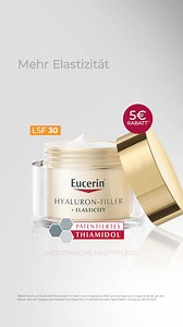 Eucerin Hyaluron-Filler Elasticity Tagespflege mit LSF 30 verbessert die Elastizität deiner Haut: in deiner Apotheke. | Eucerin