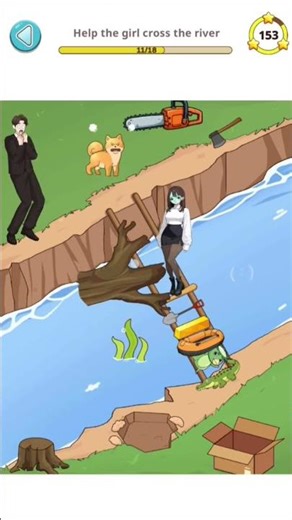 Help the girl cross the river 🌊