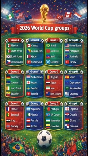 FIFA World Cup 2026 OFFICIAL Groups! ⚽️ | 48 Teams, 12 Groups!