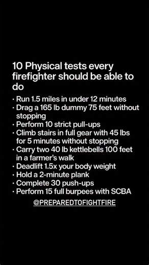 Let’s be real.. can you complete every task on that list? This isn’t an elite standard. This is the baseline. If you’re falling short, you’re not alone. But it’s on you to change that. If you’re ready to level up whether you’re starting from scratch or aiming to dominate stop guessing. DM me “STANDARD” and I’ll get you on a plan built to deliver results. #firefighter #fires #fire #firefit #fitness #fit #firefighting #preparedtofightfire #firefighters #firedept #firedepartment #fireservice #physi