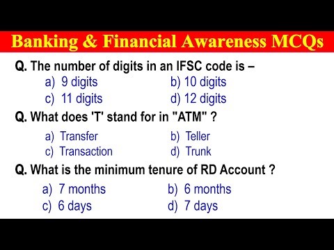 Top 150 Banking Awareness MCQs | Part - 3