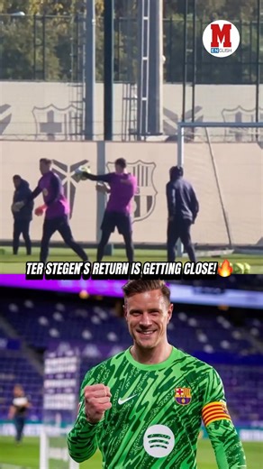 TER STEGEN’S RETURN IS GETTING CLOSE!🔥Here’s how the German goalkeeper is training alongside the squad as he continues his recovery from the back injury that’s kept him off the pitch!🇩🇪🏥#TerStegen #FCBarcelona #Bundesliga #Goalkeeper #Football | Marca in English