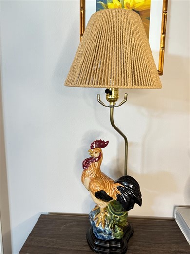 Vintage Ceramic Rooster Table Lamp – Farmhouse Country Kitchen Decor - Etsy