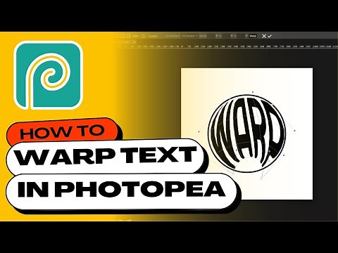 Photopea - Warp Text Into Any Shape! (Using Custom Shape Tool)
