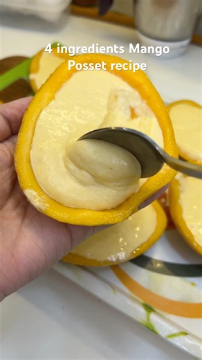 4 ingredients Mango Posset recipe😍