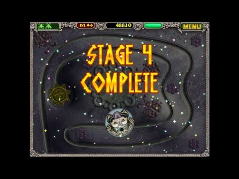 Zuma Deluxe - Stage 4 Full Clear (Adventure Mode Gameplay)