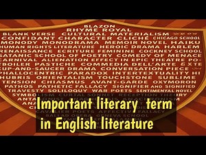 Literary Terms and Devices very important for coming Net Jrf/ set/ jet / Exams