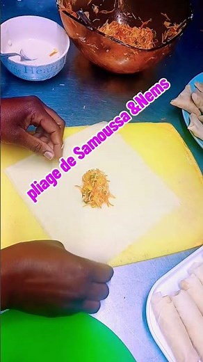 pliage de Samoussa & Nems #cuisine #food #restaurant fait maison #