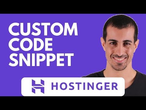 How to Add a Custom Code Snippet in Hostinger Website Builder
