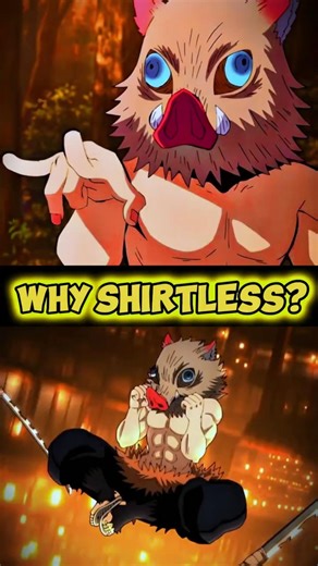 The Biological Reason Inosuke Fights Shirtless #demonslayer #shorts