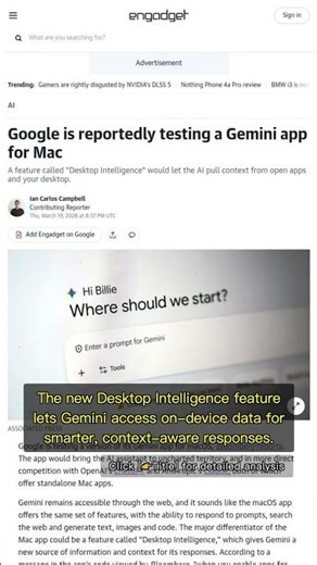 🧐👉 Google Gemini Mac App: Desktop Intelligence Shakes Up AI Competition #QixNewsAI