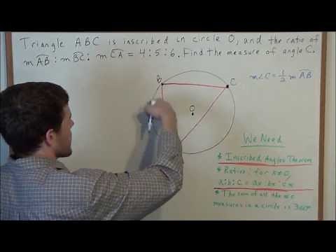 Finding the Measure of an Inscribed Angle - Geometry
