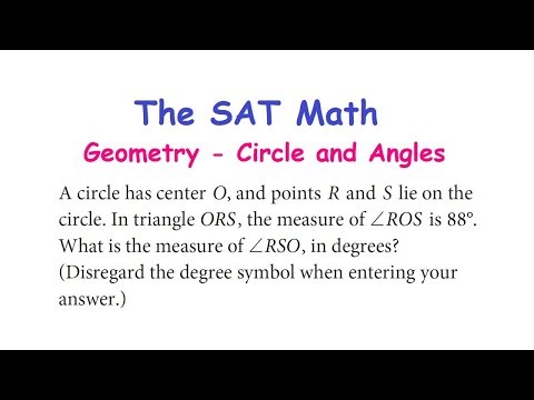 The SAT Math - Solving Geometry Problem (Circle and Angles)
