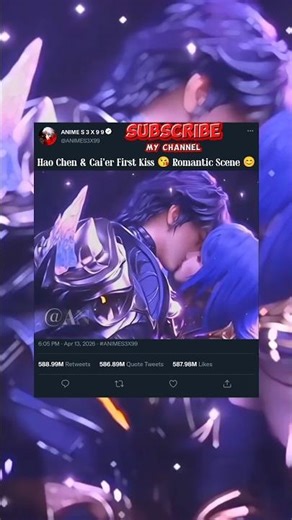 Hao Chen & Cai'er first kiss 😘 romantic scene 😊 || throne of seal lovely status ✨ #shorts #viral