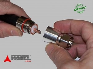 cable installation CELLFLEX 1/2" connector N male, intestazione cavo N maschio, Protel antennas