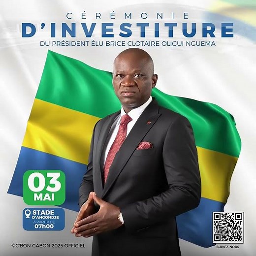 Cérémonie d'investiture du président Brice Clotaire Oligui Nguema .