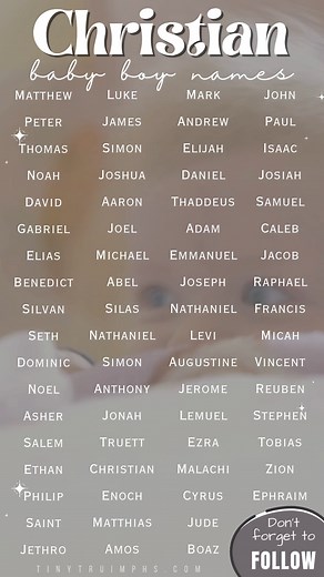 Christian Baby Boy Names #babynames #christian #expecting #faith #boynames #tuesdaymotivation #names | Baby Names Tinytruimphs
