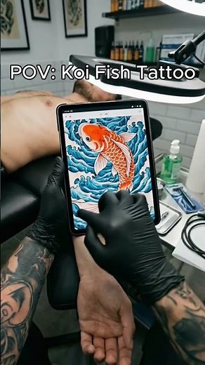 How a blank forearm convert into Koi fish tattoo | Tattoo timelapse #tattoo #tattooideas