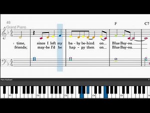 Blue Bayou by Linda Ronstadt - Easy piano tutorials with sheetmusic