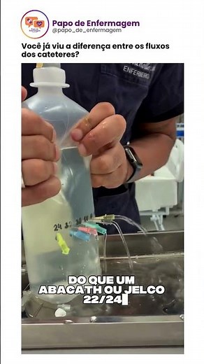 Você já viu a diferença entre os fluxos dos cateteres?