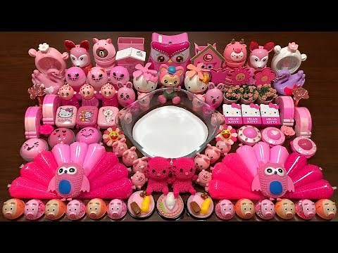 Festival of PINK Piping !! Mixing Random Things Into Slime !! Satisfying Slime Smoothie #783