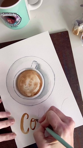 Easy Coffee Painting Tutorial for Beginners