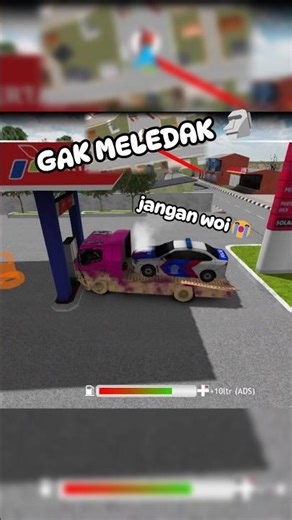 DITABRAK TRUK GAK MAU LAH WAKTU AKU TABRAK 💥 #estrucksimulatorid #truk #bus