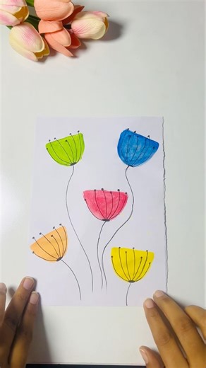 Easy art ideas for kids drawing ideas #shorts #art #viralvideo #artscraft #drawing #diy