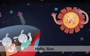 儿童英文绘本动画（一级） (P20. 1-4 Hello, Space! 你好，太空！)