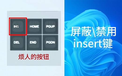 【只需10秒】屏蔽insert键（ins键）