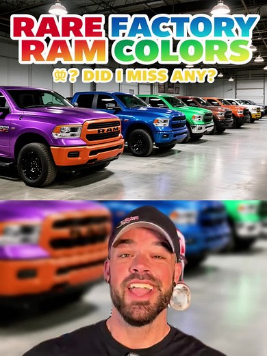 RARE factory Ram colors 🖍️ Did I miss any? #cumminspower #ramtrucks #ram3500 #ram2500 #dieselpower @Danny Parker