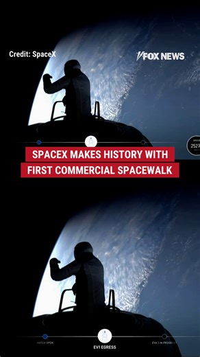 453K views · 5.3K reactions | 'GIANT LEAP FOR MANKIND': Incredible video shows the moment SpaceX Polaris Dawn astronauts successfully conduct the first-ever private spacewalk. | Fox News | Facebook