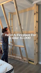 Here’s how I built my dream fireplace in our bedroom. All the supplies and materials were under $3,000. If you want a list, let me know in the comments! It definitely made the whole room a lot more cozy and I saved a bunch of money building it myself. Would you build a fireplace in your house? #diyfireplace #electricfireplace #mantel #fireplacemakeover #fireplacedesign #diyprojects | Built by Bec