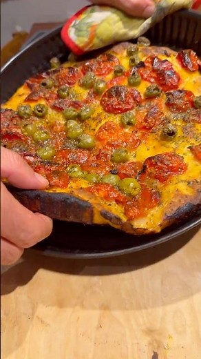 Focaccia barese, traditional focaccia from Bari