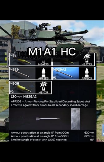 the only M1A1 tank variant to feature an electro-optical active protection system.🦅🦅🇺🇸 #warthundermobile#arllwtm#warthundermobiletankgameplay#m1a1hcwarthundermobile#fyp