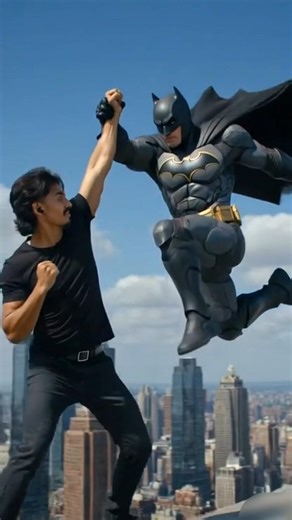 Badman vs Boy 😱 Epic Mid-Air Fight | Who Wins? 💥 #short #explore #action #superhero #badman