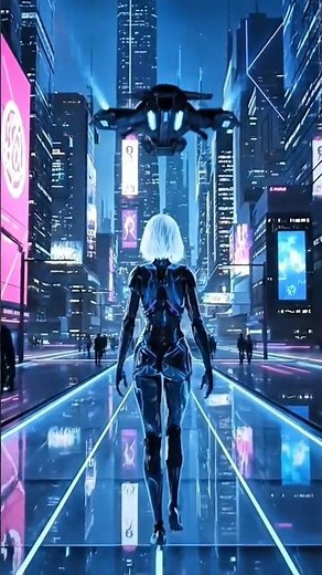 Cyber Femme: The Evolution of AI in a Futuristic City
