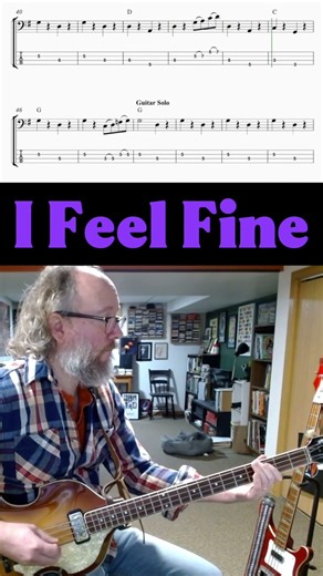 I Feel Fine - Beatles Bass Cover - Paul McCartney's Bass Line
